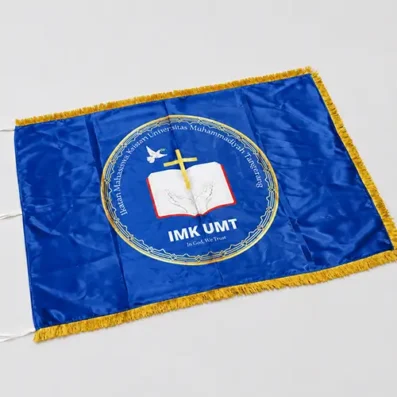 Bendera pataka custom bordir atau printing untuk instansi dan organisasi